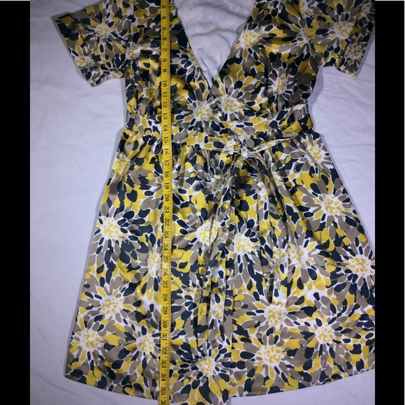 Banana Republic Yellow Floral Wrap Dress - Picture 6 of 8